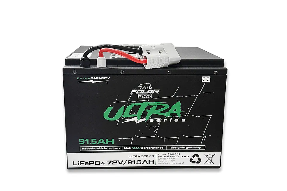 72V 91,5Ah Polar Bär Ultra LifePO4 Lithium Batterie mit BMS App | Akku für Elektro mobile Fahrzeuge
