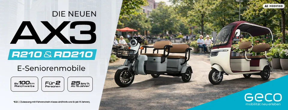 Geco AX3 R210 3-Rad Scooter Elektromobil 72V 1800W pilt 2