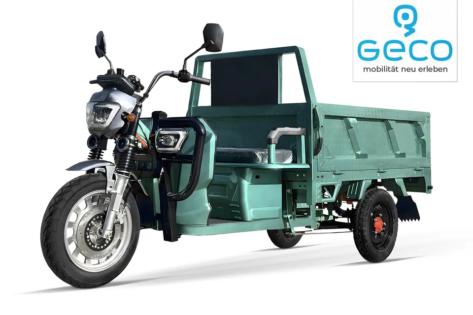 Geco Moto Truck P50 Dreirad Motorrad Cargo TUK TUK Kipper 72V / 3000W
