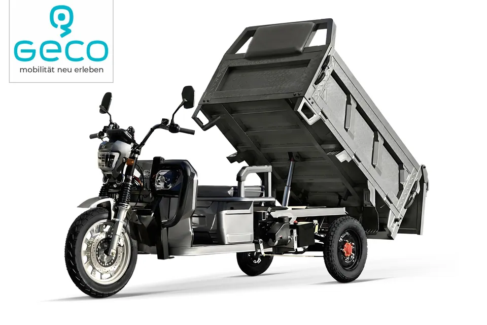 Geco Moto Truck P50 Dreirad Motorrad Cargo TUK TUK Elektrischer Kipper 72V / 3000W