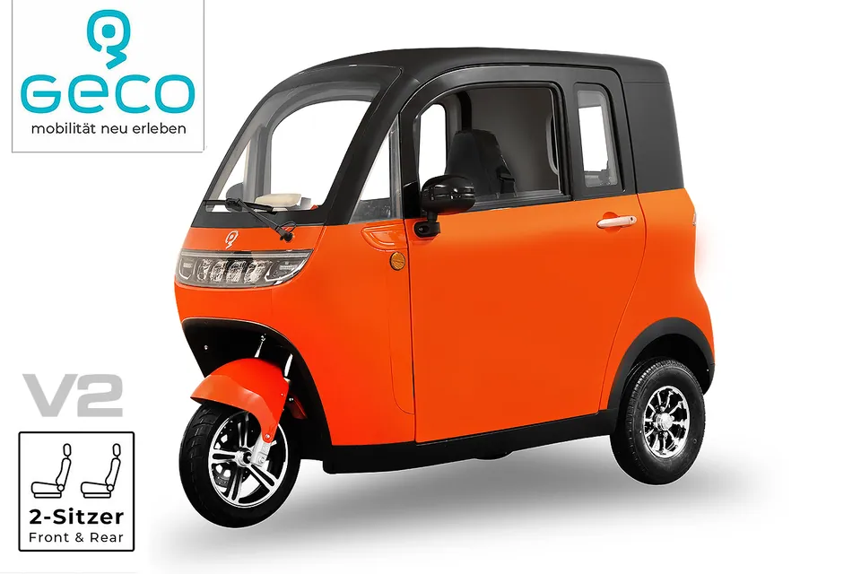 Geco Tiro V2 Elektro Kabinenroller | 3-Rad Elektrofahrzeug, 60V / 72V 1500W