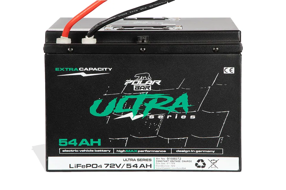 72V | 54Ah Polar Bär Ultra LifePO4 Lithium Batterie mit BMS App | Akku für Elektro mobile Fahrzeuge
