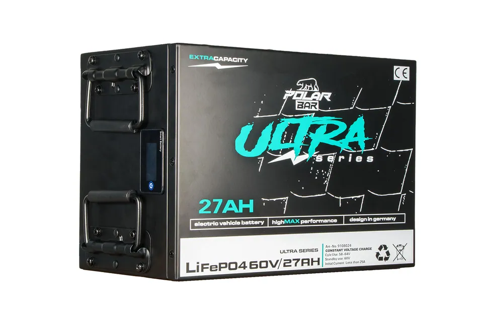 60V 27Ah Polar Bär Ultra LifePO4 Lithium Batterie mit BMS App | Akku für Elektro mobile Fahrzeuge pilt 3