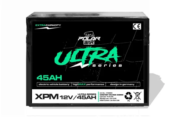 Polar Bär Ultra Serie XPM 12V 45Ah wartungsfrei AGM Akku Powerbatterie