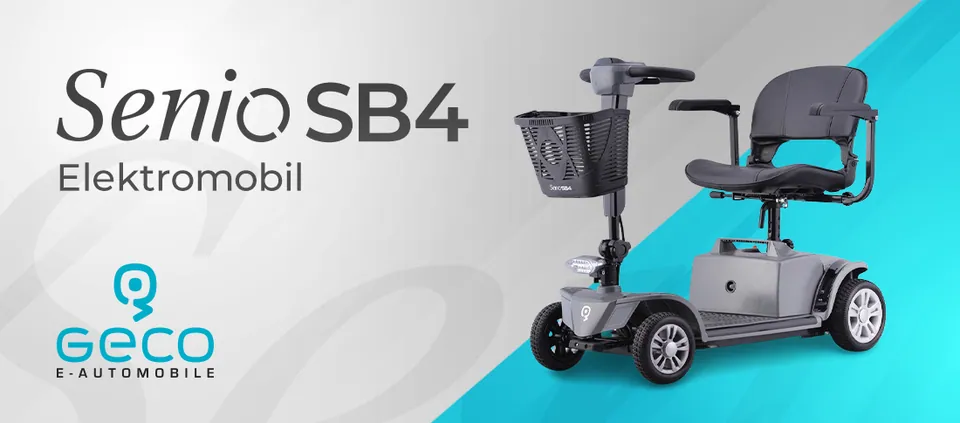 GECO SENIO SB4 250W 24V 12Ah Elektromobil Seniorenmobil Faltbar pilt 3